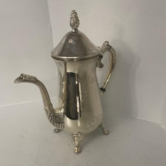 Elegant Polished Silver Plated Tea/Coffee Lidded Pot Vintage Teapot Teaware - Picture 13 of 14